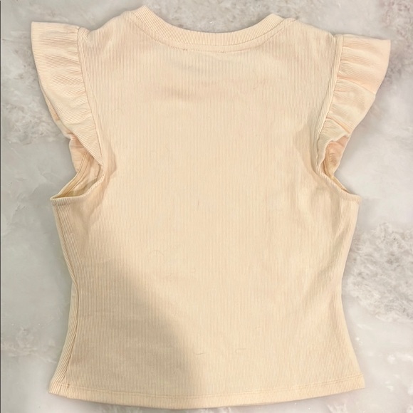 Free the Roses Beige Ribbed Top - Picture 3 of 3